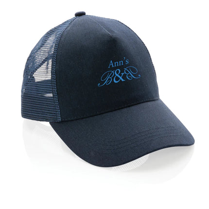 Brushed rcotton 5 panel trucker cap 190gr - hospitality