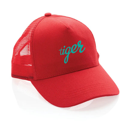 Brushed rcotton 5 panel trucker cap 190gr - hospitality