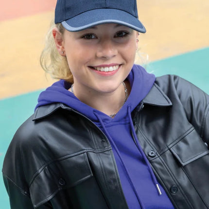 Brushed rcotton 6 panel contrast cap 280gr - hospitality