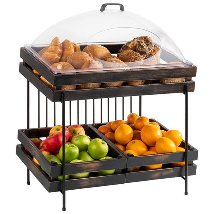 Buffet stand 49 x 38,5 cm, h: 48 cm metal, black - hospitality