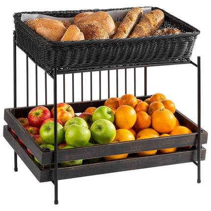 Buffet stand 49 x 38,5 cm, h: 48 cm metal, black - hospitality
