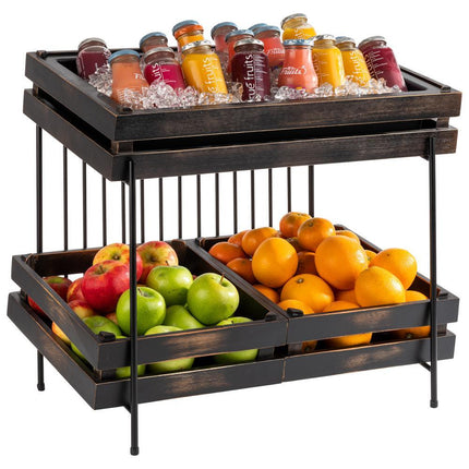 Buffet stand 49 x 38,5 cm, h: 48 cm metal, black - hospitality