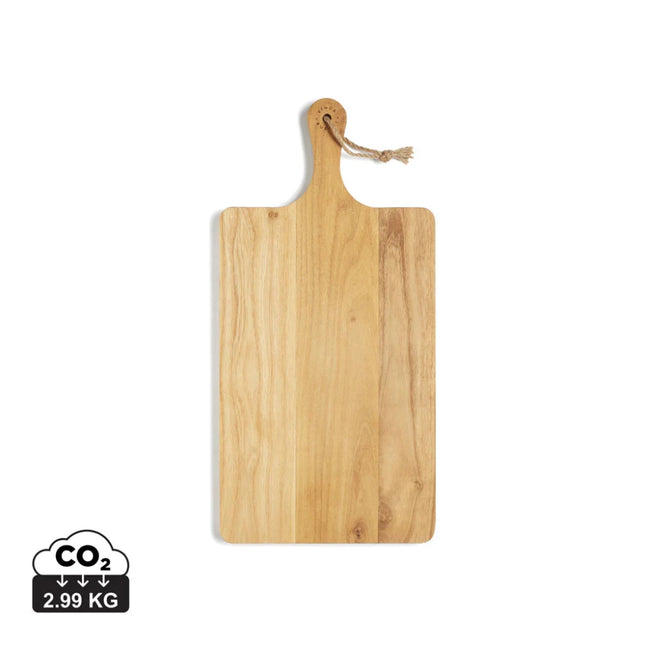 Buscot Collection Handcrafted FSC Teak Rectangular Serving Board for Cutting and Serving - hospitality