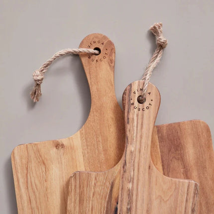 Buscot Collection Handcrafted FSC Teak Rectangular Serving Board for Cutting and Serving - hospitality