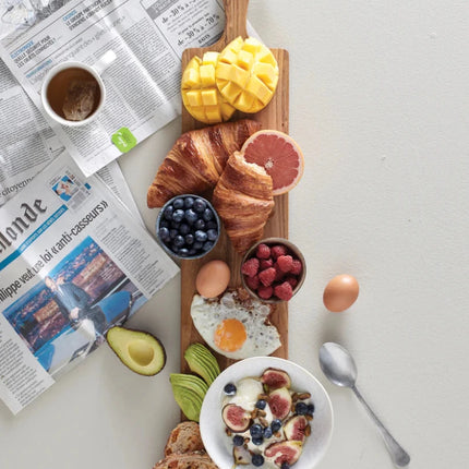 Buscot Collection Long Serving Board in FSC Teak 75 cm Handcrafted Charcuterie Display - hospitality