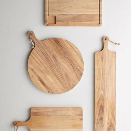 Buscot Collection Teak Round Serving Board FSC Certified - hospitality