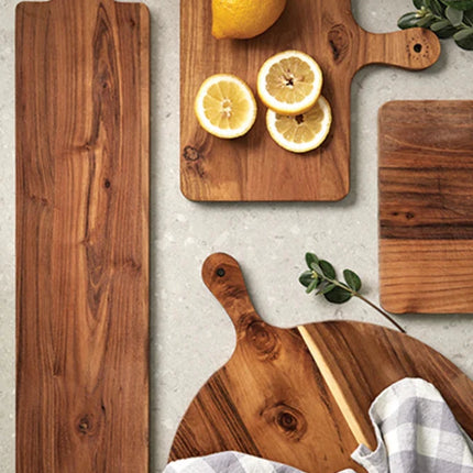 Buscot FSC Teak Horizontal Serving Board With Handle - hospitality