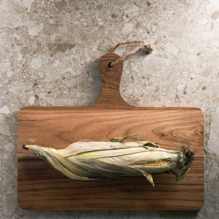 Buscot FSC Teak Horizontal Serving Board With Handle - hospitality