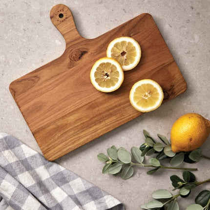 Buscot FSC Teak Horizontal Serving Board With Handle - hospitality