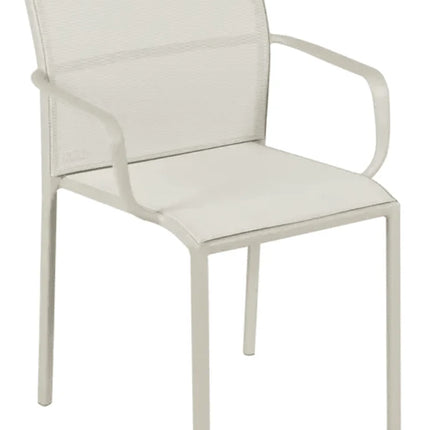 Antracite Fermob Cadiz outdoor armchair with aluminum frame and technical fabric seating