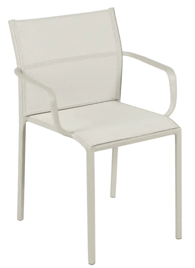 Antracite Fermob Cadiz outdoor armchair with aluminum frame and technical fabric seating