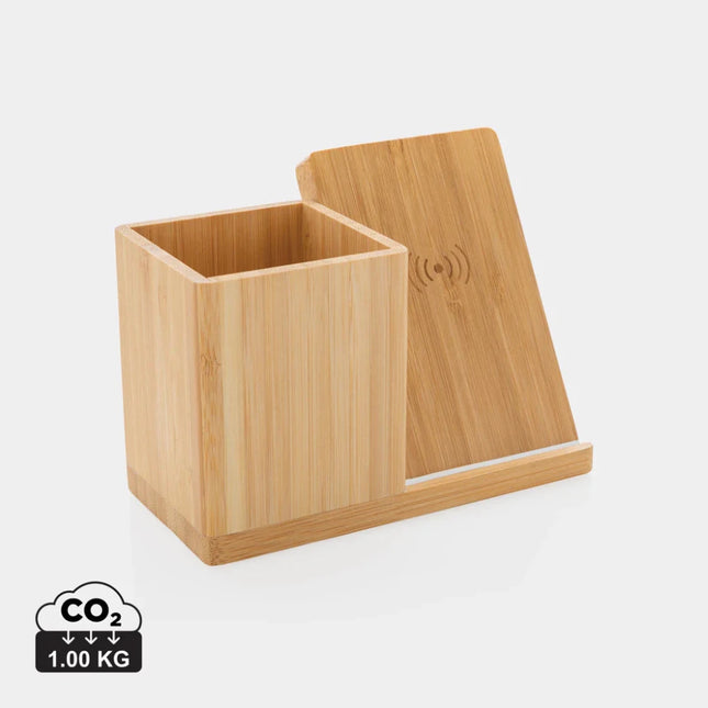 Calgary bamboo 10W wireless charger - hospitality