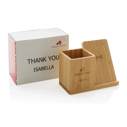 Calgary bamboo 10W wireless charger - hospitality
