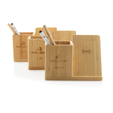 Calgary bamboo 10W wireless charger - hospitality
