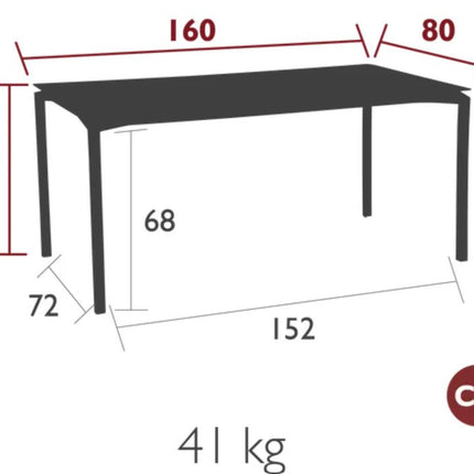 CALVI Creta Mineral Table 160 x 80 cm Six Seater - hospitality