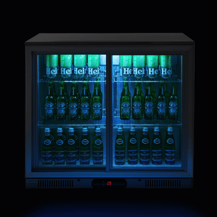 CANDOUR bar cooler 188L with sliding door, 900x520x(H)835mm - hospitality