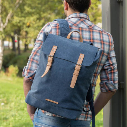 Canvas laptop backpack PVC free - hospitality