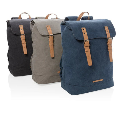 Canvas laptop backpack PVC free - hospitality
