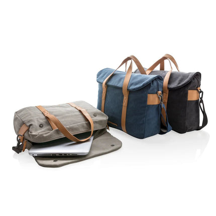 Canvas laptop bag PVC free - hospitality