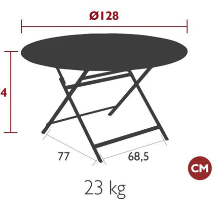 CARACTÈRE Foldable Table Ø128 cm Eight Seater - hospitality