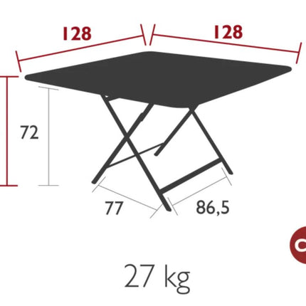 CARACTÈRE Table 128 x 128 cm Eight Seater - hospitality