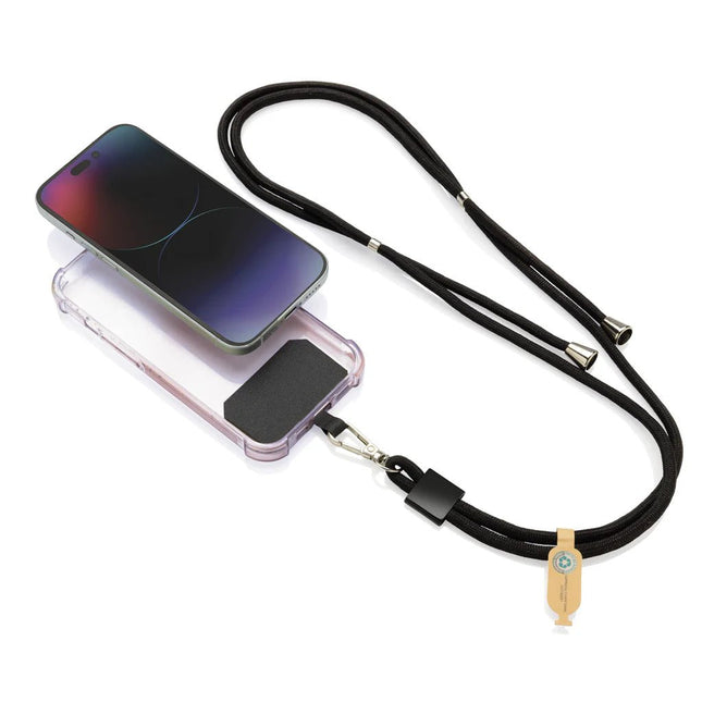 CarryLoop RCS recycled PET adjustable phone holder lanyard - hospitality