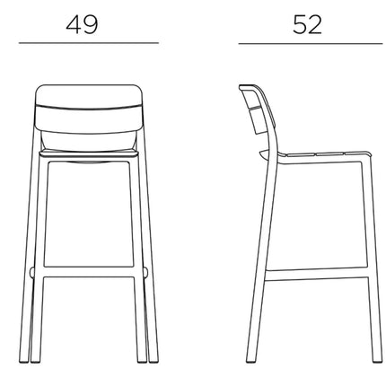 Cassia High Stool 75cm Outdoor Bar - hospitality