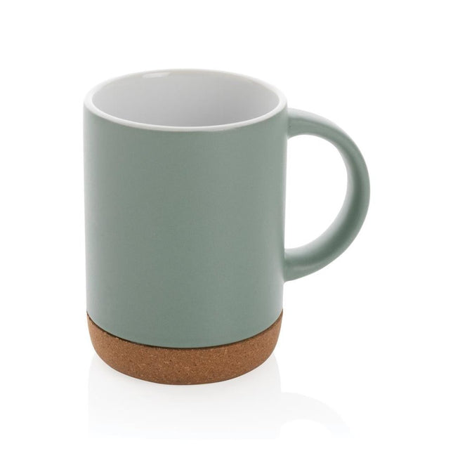 Ceramic mug with cork base pack of 25 - hospitality