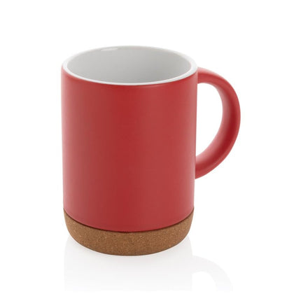 Ceramic mug with cork base pack of 25 - hospitality