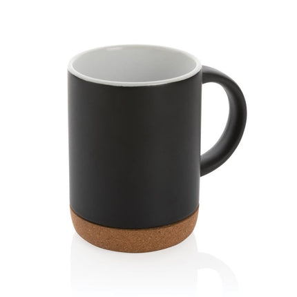 Ceramic mug with cork base pack of 25 - hospitality