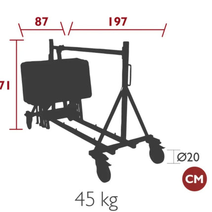 Chariots Folding Table Trolley - hospitality