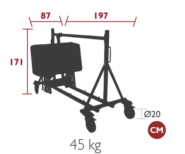 Chariots Folding Table Trolley - hospitality