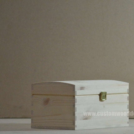 Pine wood chest box by pin