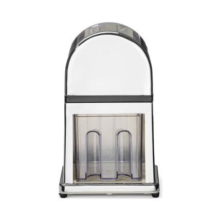 Chrome plated Zinc Alloy Ice Crusher w/ Plastic Container and Scoop, 140x160x(h)270mm - hospitality