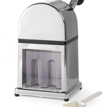 Chrome plated Zinc Alloy Ice Crusher w/ Plastic Container and Scoop, 140x160x(h)270mm - hospitality