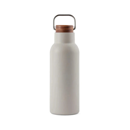 Ciro RCS Collection Recycled Stainless Steel Vacuum Bottle 580ml With Acacia Wood Lid And Metal Loop - hospitality