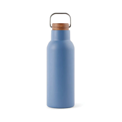 Ciro RCS Collection Recycled Stainless Steel Vacuum Bottle 580ml With Acacia Wood Lid And Metal Loop - hospitality
