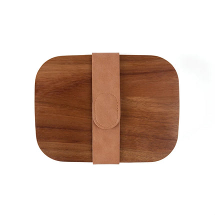 Ciro RCS Recycled Steel Lunch Box With Acacia Lid - hospitality