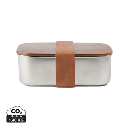 Ciro RCS Recycled Steel Lunch Box With Acacia Lid – part of the Hill Walk kit