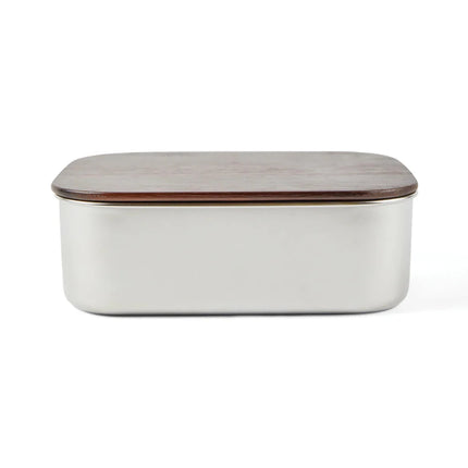 Ciro RCS Recycled Steel Lunch Box With Acacia Lid - hospitality