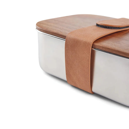 Ciro RCS Recycled Steel Lunch Box With Acacia Lid - hospitality