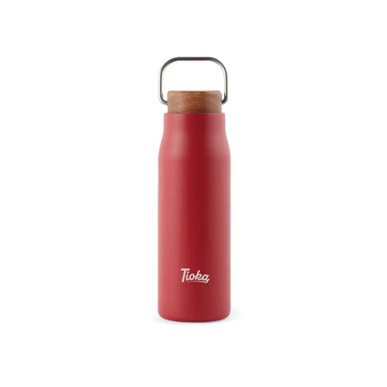 Ciro RCS Recycled Vacuum Bottle 300ml With Acacia Wood Lid RCS Collection Hand Finished Details - hospitality