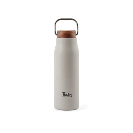 Ciro RCS Recycled Vacuum Bottle 300ml With Acacia Wood Lid RCS Collection Hand Finished Details - hospitality