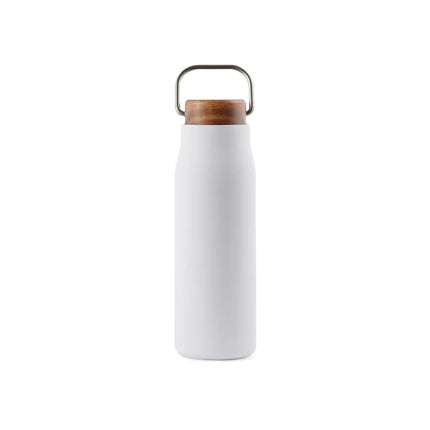 Ciro RCS Recycled Vacuum Bottle 300ml With Acacia Wood Lid RCS Collection Hand Finished Details - hospitality
