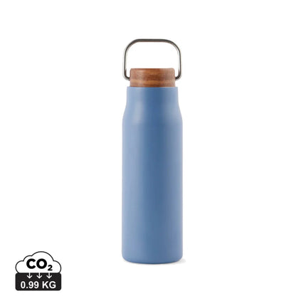 Ciro RCS Recycled Vacuum Bottle 300ml With Acacia Wood Lid RCS Collection Hand Finished Details - hospitality