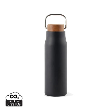 Ciro RCS Recycled Vacuum Bottle 300ml With Acacia Wood Lid RCS Collection Hand Finished Details – part of the Hill Walk kit