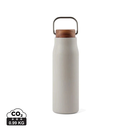 Ciro RCS Recycled Vacuum Bottle 300ml With Acacia Wood Lid RCS Collection Hand Finished Details - hospitality