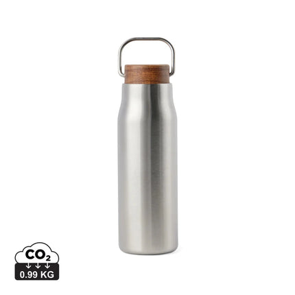 Ciro RCS Recycled Vacuum Bottle 300ml With Acacia Wood Lid RCS Collection Hand Finished Details - hospitality