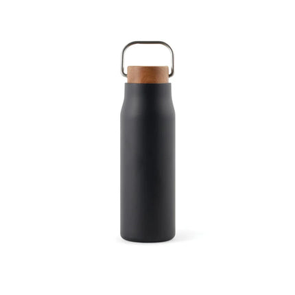 Ciro RCS Recycled Vacuum Bottle 300ml With Acacia Wood Lid RCS Collection Hand Finished Details - hospitality