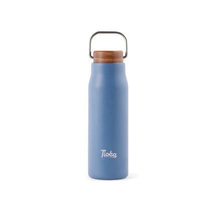 Ciro RCS Recycled Vacuum Bottle 300ml With Acacia Wood Lid RCS Collection Hand Finished Details - hospitality